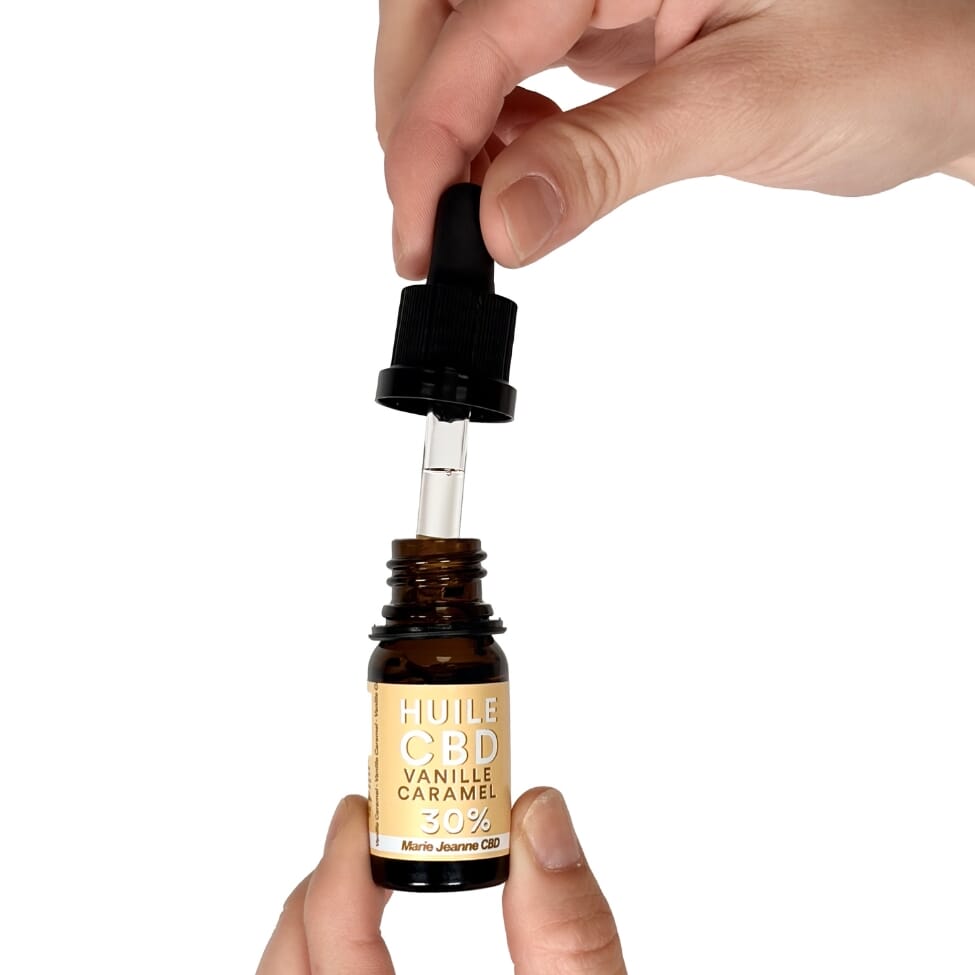 Huile CBD Vanille-Caramel 0% THC 10%, 20%, 30% | Marie Jeanne