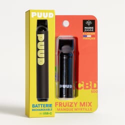 PUUD Fruizy Mix - 600 Puffs CBD 500 réutilisable