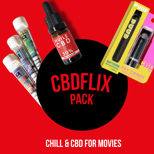 CBDflix Pack Movies : Huile, Puff Puud & Pre-Rolls CBD
