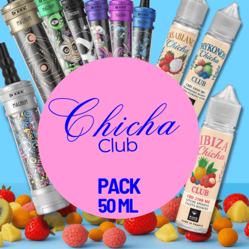 Pack Chicha Club : Magnum + e-liquide 50 ml | Marie Jeanne Pack Chicha Club : Magnum + e-liquide 50 ml | Marie Jeanne