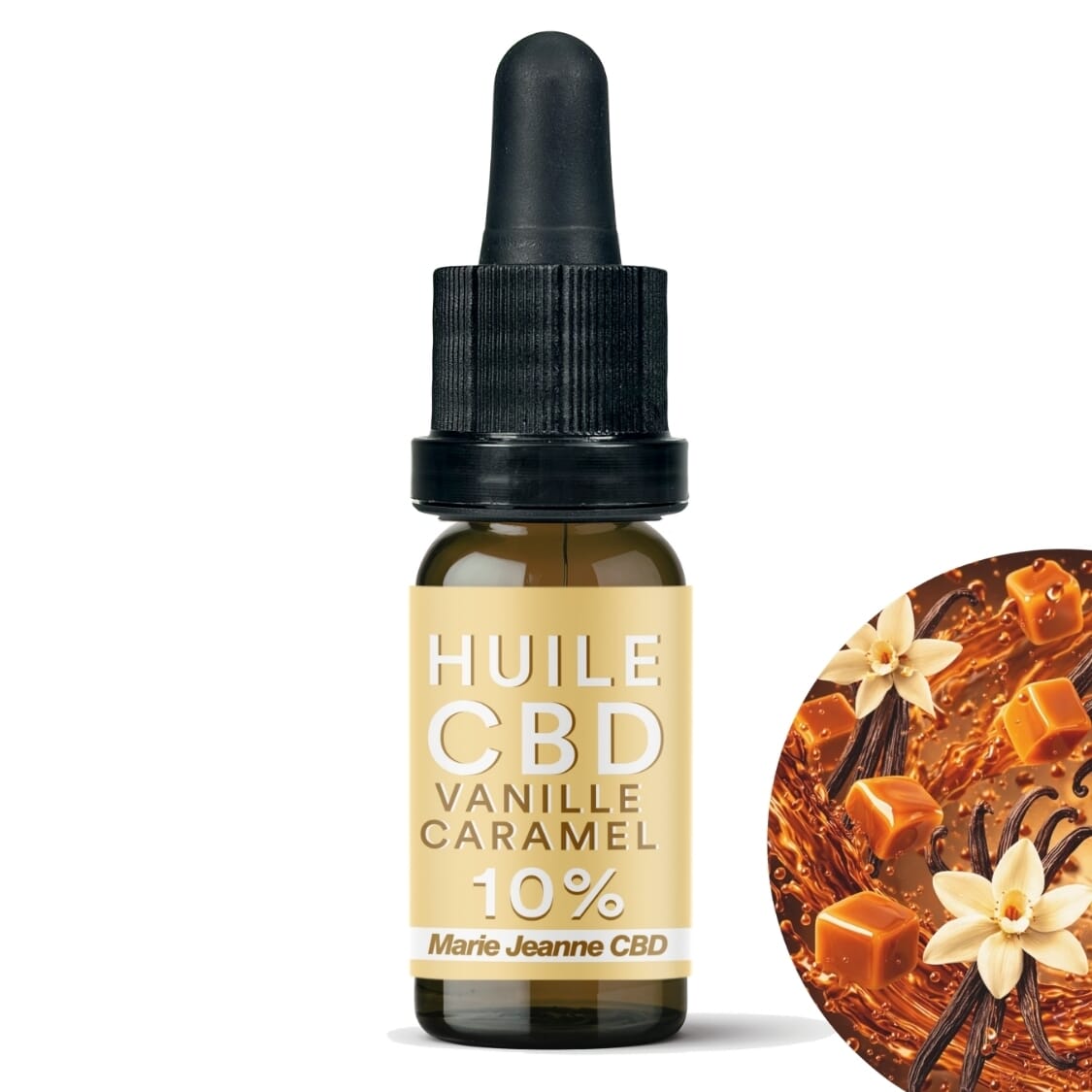 Huile CBD Vanille-caramel