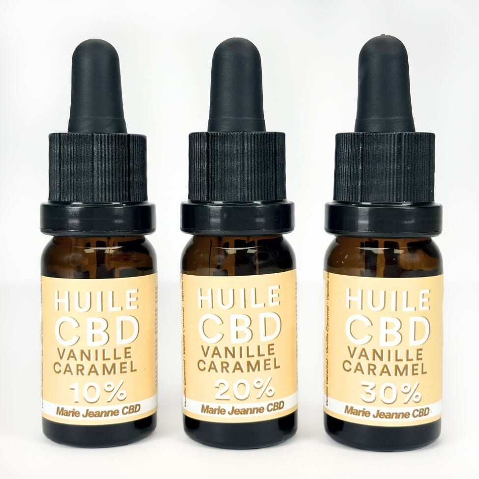 e liquide cbd crème caramel vanille Huile CBD Vanille-Caramel 0% THC 10%, 20%, 30%