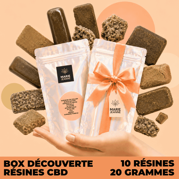 Box Découverte Résines CBD – 20g (10g + 10g Offerts)